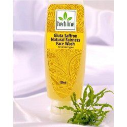 herb line Gluta Saffron Natural Fairness Face Wash