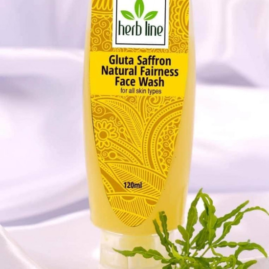 herb line Gluta Saffron Natural Fairness Face Wash herb line Gluta Saffron Natural Fairness Face Wash