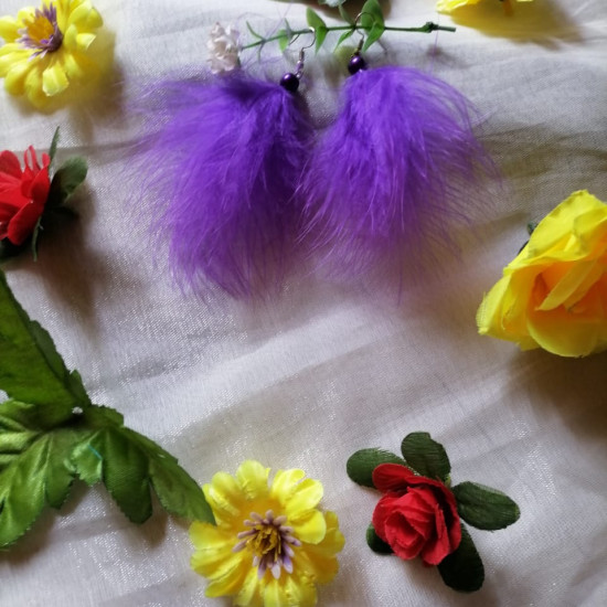 Handmade Feather Earing