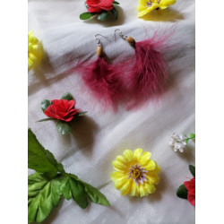 Handmade Feather Earing