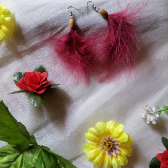 Handmade Feather Earing