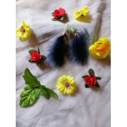 Handmade Feather Earing