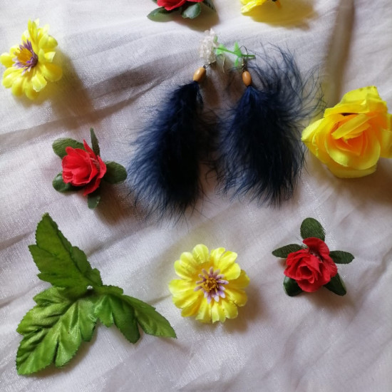 Handmade Feather Earing