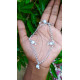 Handmade White Iron Foot Bracelet for Ladies