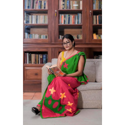 Handmade patchwork cotton saree