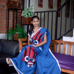 Handmade patchwork cotton saree