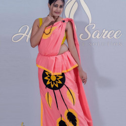 Handmade patchwork cotton saree