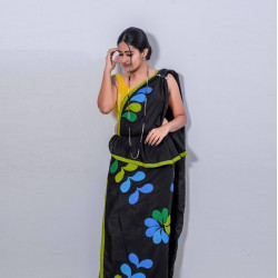 Handmade patchwork cotton saree