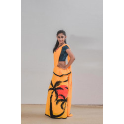 Handmade patchwork cotton saree