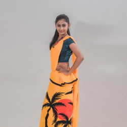 Handmade patchwork cotton saree