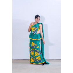 Handmade patchwork cotton saree