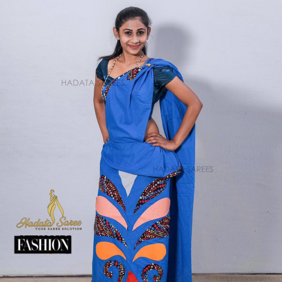 Handmade patchwork cotton saree