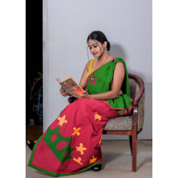 Handmade patchwork cotton saree
