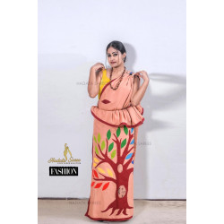Handmade patchwork cotton saree