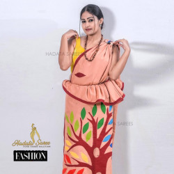 Handmade patchwork cotton saree
