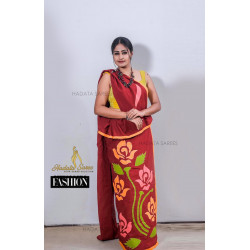 Handmade patchwork cotton saree