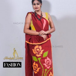 Handmade patchwork cotton saree