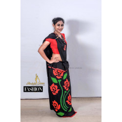 Handmade patchwork cotton saree