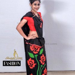 Handmade patchwork cotton saree