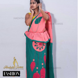 Handmade patchwork cotton saree