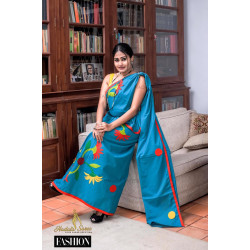 Handmade patchwork cotton saree