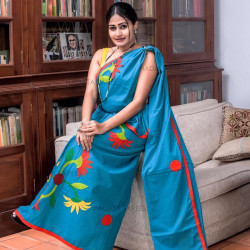 Handmade patchwork cotton saree