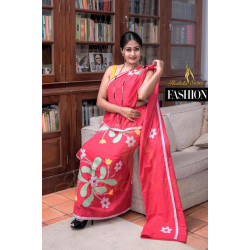 Handmade patchwork cotton saree