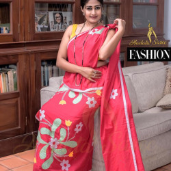 Handmade patchwork cotton saree