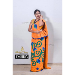 Handmade patchwork cotton saree