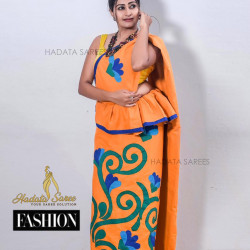 Handmade patchwork cotton saree