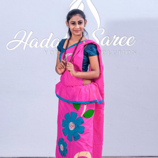 Handmade patchwork cotton saree