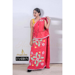 Handmade patchwork cotton saree
