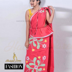 Handmade patchwork cotton saree