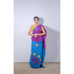 Handmade patchwork cotton saree