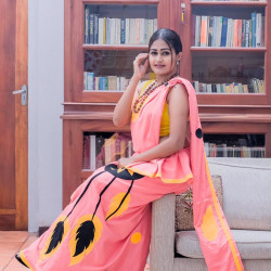 Handmade patchwork cotton saree