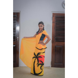 Handmade patchwork cotton saree