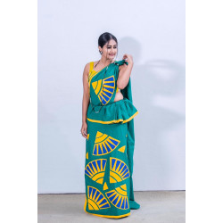 Handmade patchwork cotton saree