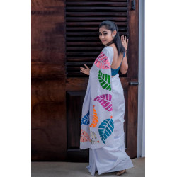 Handmade patchwork cotton saree