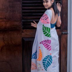 Handmade patchwork cotton saree