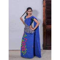 Handmade patchwork cotton saree