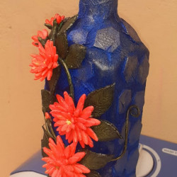 GLASS BOTTLE CRAFT BLOSSOM ART