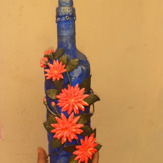 GLASS BOTTLE CRAFT BLOSSOM ART