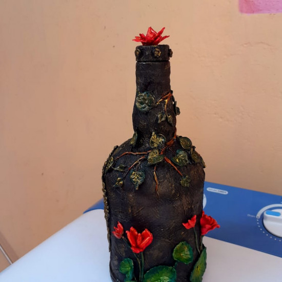GLASS BOTTLE CRAFT STATUE ART