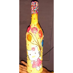 HELLO KITTY GLASS BOTTLE CRAFT