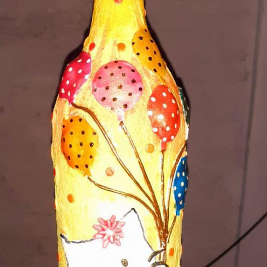 HELLO KITTY GLASS BOTTLE CRAFT