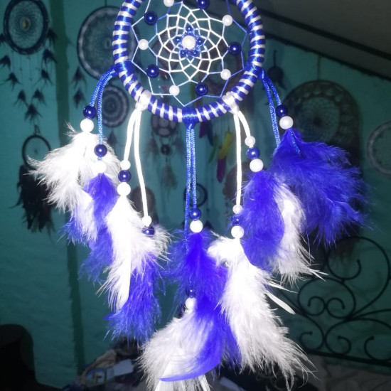 WHITE AND BLUE WALL CRAFT
