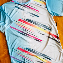 WET LOOK CREW NECK T-SHIRTS