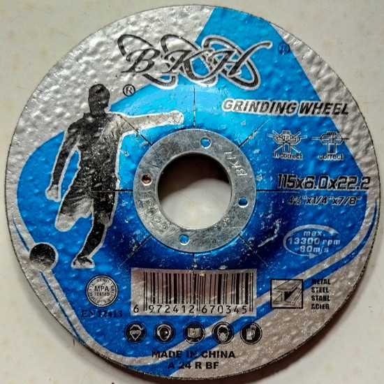 GRINDING WHEEL GREEN 4.5" - 6mm GRINDING WHEEL GREEN 4.5" - 6mm