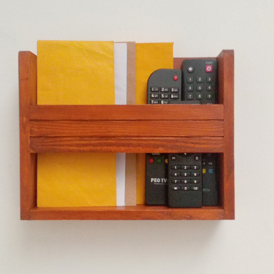 Wooden Mail/Remote Control Organizer. Wooden Mail/Remote Control Organizer.
