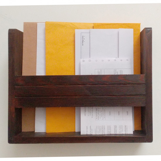Wooden Mail/Remote Control Organizer.